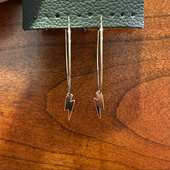 Princess Polly Jewelry - Lightning Hoop Earrings-worn once